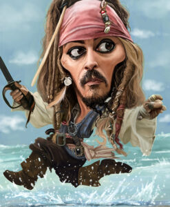 Johnny Depp Captain Jack Sparrow — Licensed Artwork | SIGNED & NUMBERED BY  RICH CONLEY | PERSONALIZED CERTIFICATE INCLUDED | DIGITAL ART